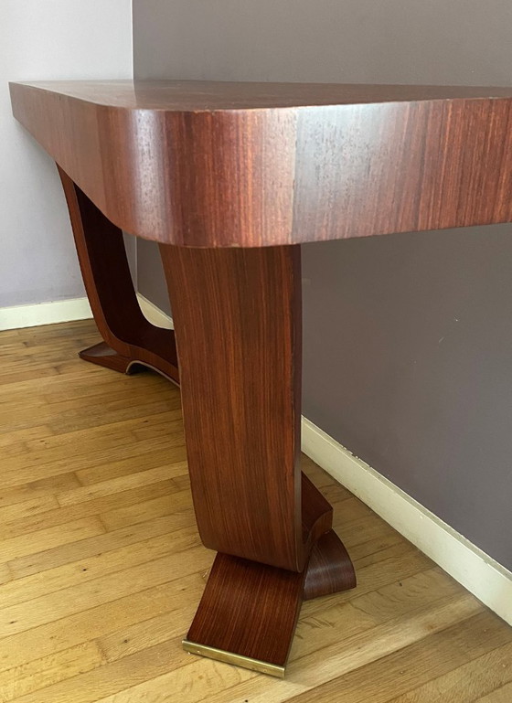 Image 1 of Art Deco rosewood console table from the 1930s