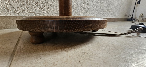 Image 1 of Lampadaire vintage en bois Herda en forme de champignon