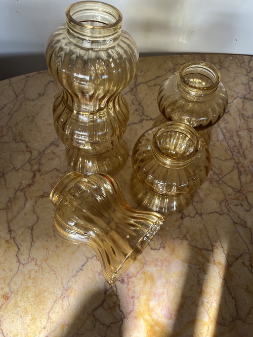 5x lampenkapjes vidriados vintage