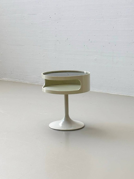 Mesita auxiliar de diseño Luna de Opal Small Furniture, década de 1970.