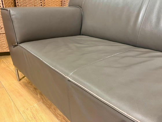 Image 1 of Design on Stock Bloq Hoekbank Leer Taupe Goede Staat