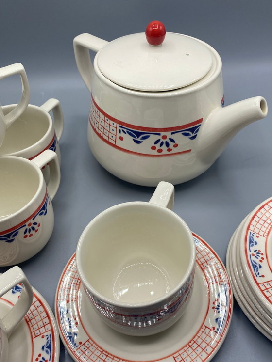 Comptoir de Famille Red Checkerboard Coffee Set, 17 pieces, 8 people – Crockery (photo 4 of 5)