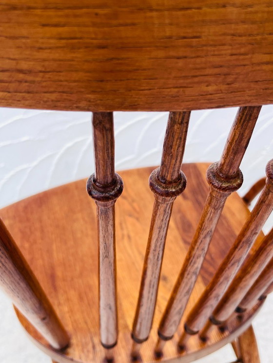Image 1 of Vintage 1960s high chair in solid wood, country chic style