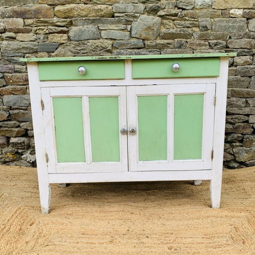 Green and white Parisian buffet