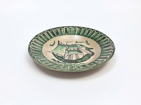 Image 1 of 4 Piatti Vietri decorati della Fabbrica Ceramica Avallone, anni '30