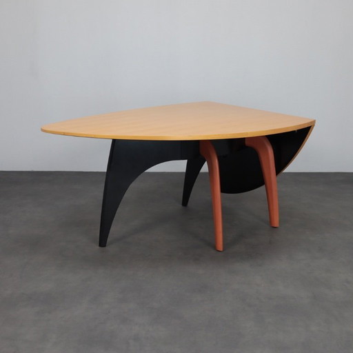 Postmodern Extendable Dining Table ‘Foliant’ by Dick Spierenburg for Castelijn, 1990