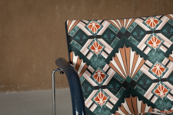 Image 1 of Vintage A 320 Armchair by Wulf Schneider & Ulrich Boehme for Thonet 1980’s in Eltham Palace Velvet (set of 4)