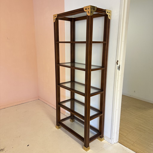 S.T. Valenti vitrine kast hout glasplaten