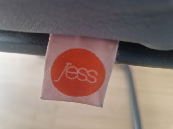 Image 1 of 6 chaises de salle à manger en cuir gris