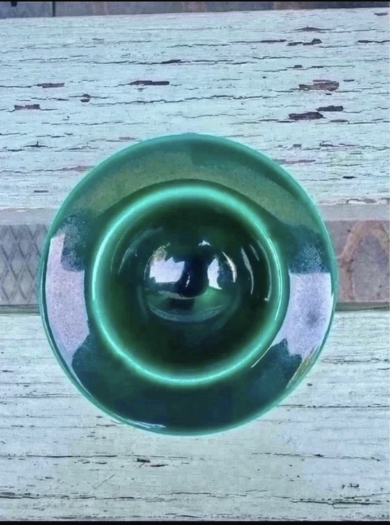 Vintage Space Age green ceramic ashtray, 1960s-1970s – Table accessories (photo 2 of 6)
