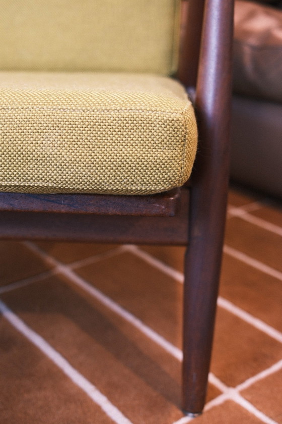 Hans Wegner Skandinavischer Design Sessel, Holz, Grün (Foto 6 von 9)
