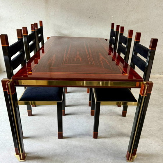 Image 1 of Set da pranzo di Paolo Barracchia per Roman Deco Italia 1978