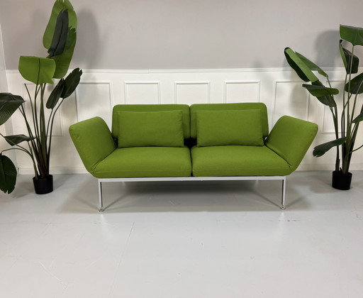 Brühl Roro Designer Vert Tissu Canapé-lit Canapé