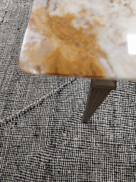 Image 1 of 1 x French onyx brass table in Empire style. 1960s