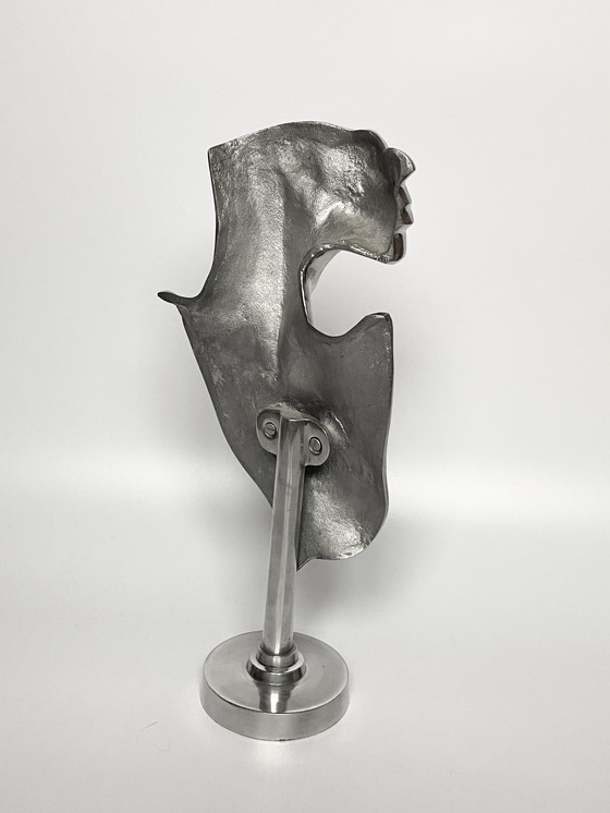 Image 1 of Modernistische chromen buste, vintage design, jaren 70