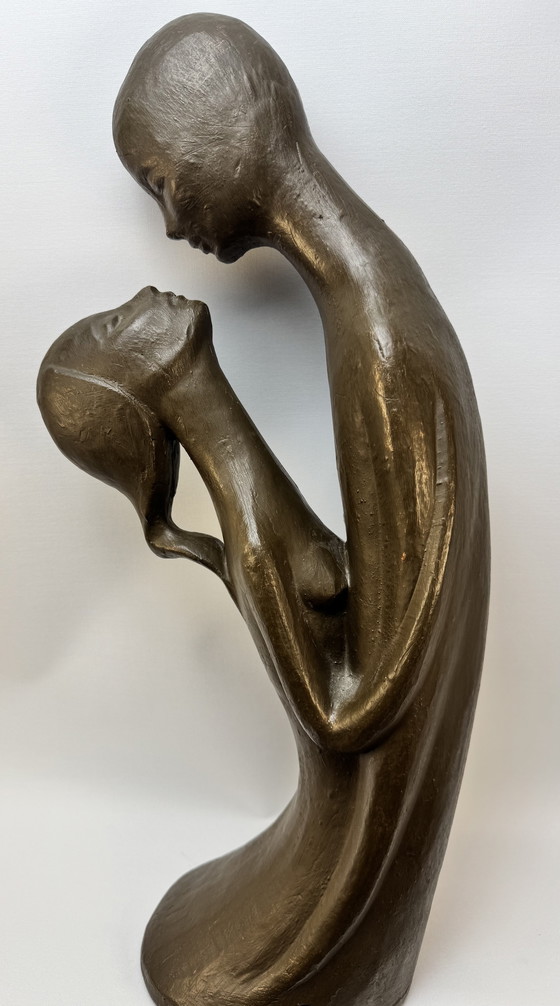 Image 1 of Scultura originale di Geert Kunen "Koppel" - firmata e contrassegnata - 53 cm