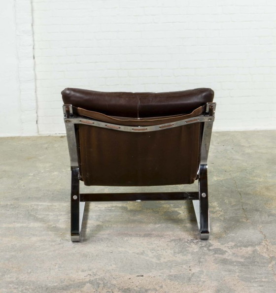 Image 1 of Rare Mid-Century Design 'Pirate' Easy Chair with Armrest by Elsa and Nordahl Solheim for Rykken. Norway, 1973.