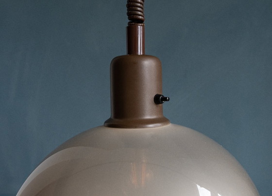 Image 1 of Vintage Brown Herda mushroom Pendant Lamp