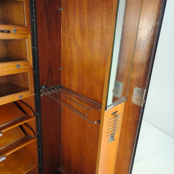 Image 1 of Herenkledingkast uit de jaren 1920 van mahonie en eikenhout, gemaakt door Compactom Ltd.