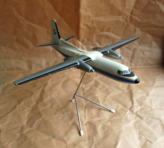 Image 1 of Fokker F27 metalen vliegtuig Air Inter Matthijs Verkuyl Agentschap/baliemodel