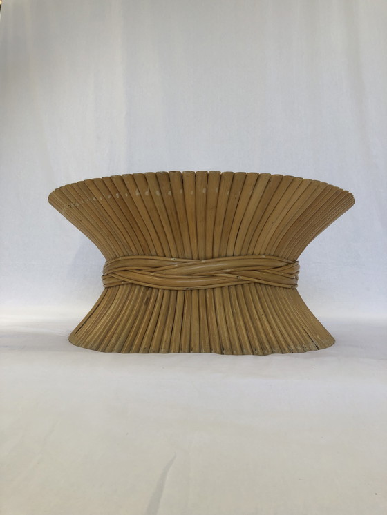 Image 1 of Tavolino da caffè Sheaf of Wheat di McGuire, anni &#39;70