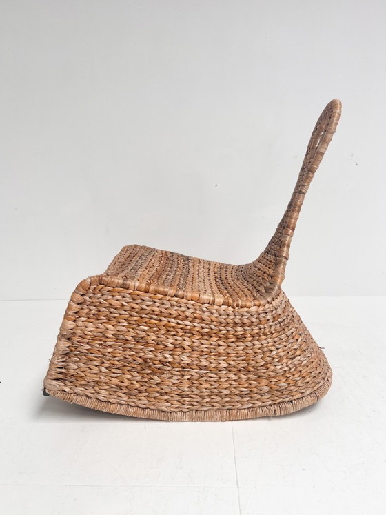 Fauteuil à bascule vintage en rotin Ikea Gullholmen, 2002 – Rocking chairs, Rattan, Metal (photo 7 of 16)