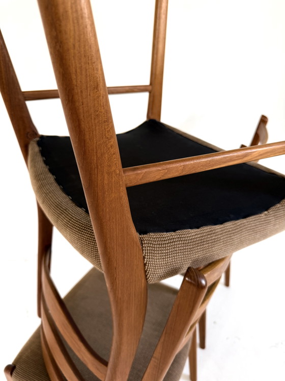 Image 1 of 6x vintage eetkamerstoel, Arne Wahl Iversen ‘60