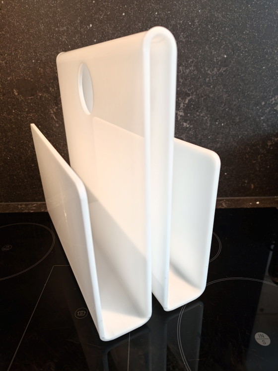 Portariviste in Plexiglas bianco Vintage Anni '60-'70 Ottime Condizioni – Plastic (photo 9 of 9)