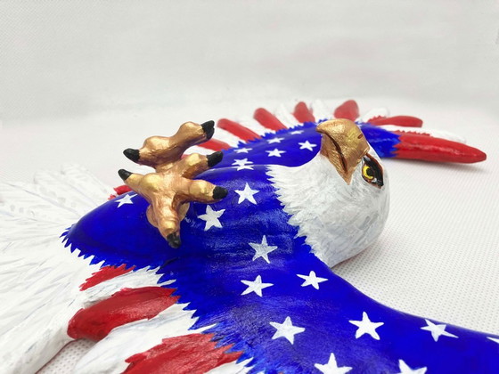 Image 1 of American patriot eagle. Handcrafted by the artist.