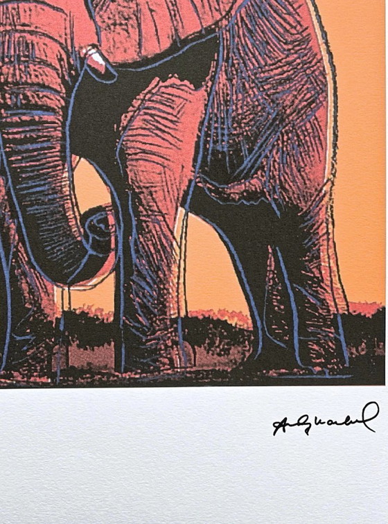 Naar Andy Warhol, Olifant, jaren 1980, Lithografie – Litho's & Zeefdrukken, Paper (photo 4 of 7)