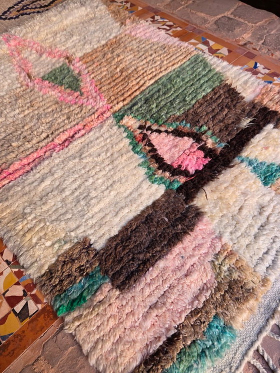 Image 1 of Boujaad-Teppich, rosa & cremefarben, 150 x 100 cm