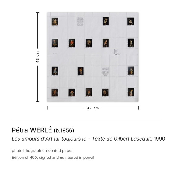 Image 1 of Petra WERLÉ Gli amori di Arthur sono ancora lì - Testo di Gilbert Lascault Firmato p