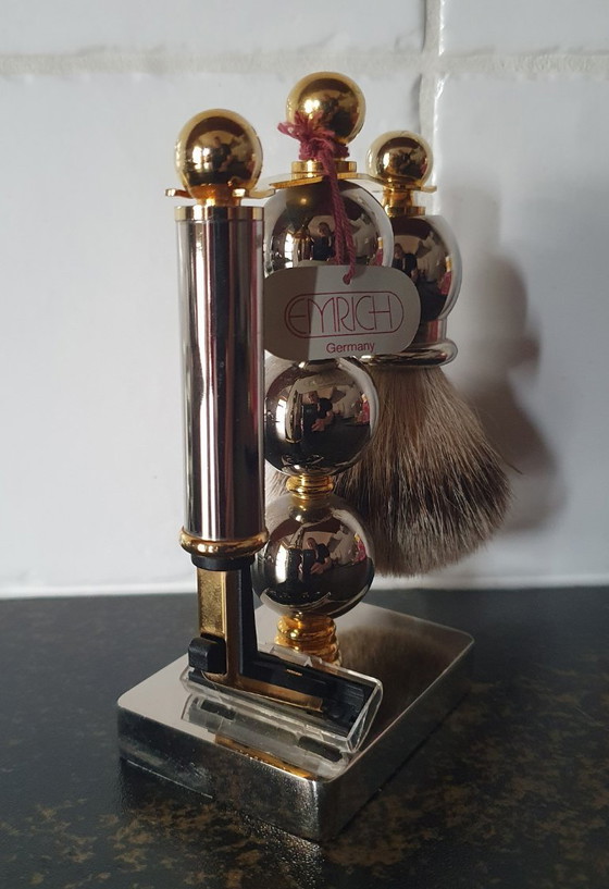 Set da barba vintage Emrich Germania – Regali, Plastic, Brass (photo 2 of 8)