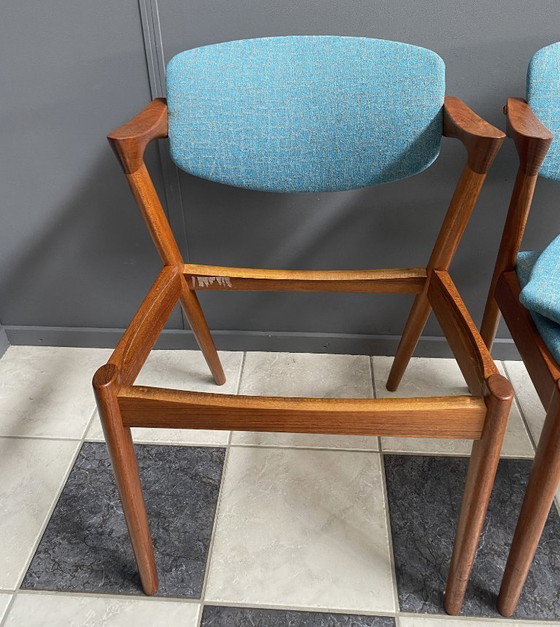 Image 1 of Ensemble de 2 chaises Z en teck modèle 42 de Kai Kristiansen pour Shou Andersen Denmark