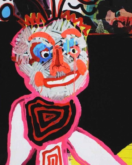En route pour Miami – Tirage giclée en édition limitée signé à la main par Paul Kostabi | Art néo-expressionniste contemporain