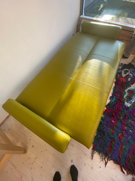 Image 1 of Lederen 3-zitsbank