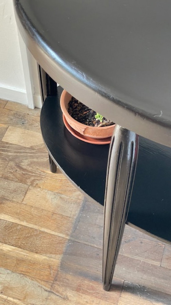 Image 1 of Art Deco Black Wood Console Table