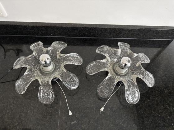 Set di 2 Paralumi Vintage Murano in Vetro Ghiaccio – Applique, Glass (photo 2 of 11)