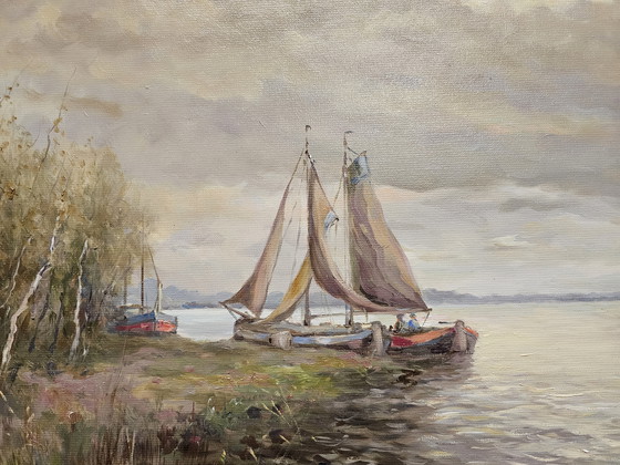 Image 1 of Jan Schaeffer, Sur la rivière Lek près de Nieuport
