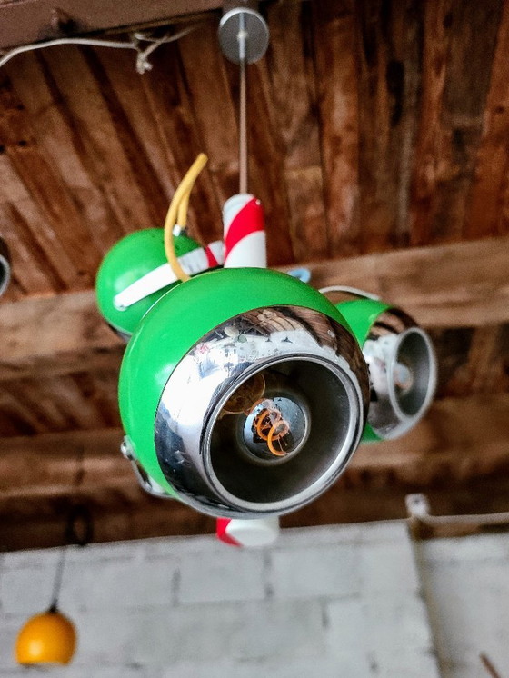 Image 1 of Herda 70's Memphis oogbol hanglamp