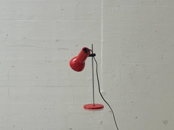 Image 1 of Lampada da tavolo di design rossa in metallo, anni '70