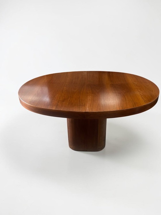 Image 1 of Mid Century Esstisch Nussbaum ausziehbar 140–260 cm | Vintage Design Tisch massiv Holz Alma Deutschland