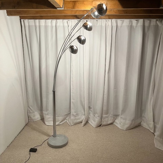 Image 1 of Arc floor lamp with tree-shaped base and 5 lights, AGEMOB, 2000s, MCM style