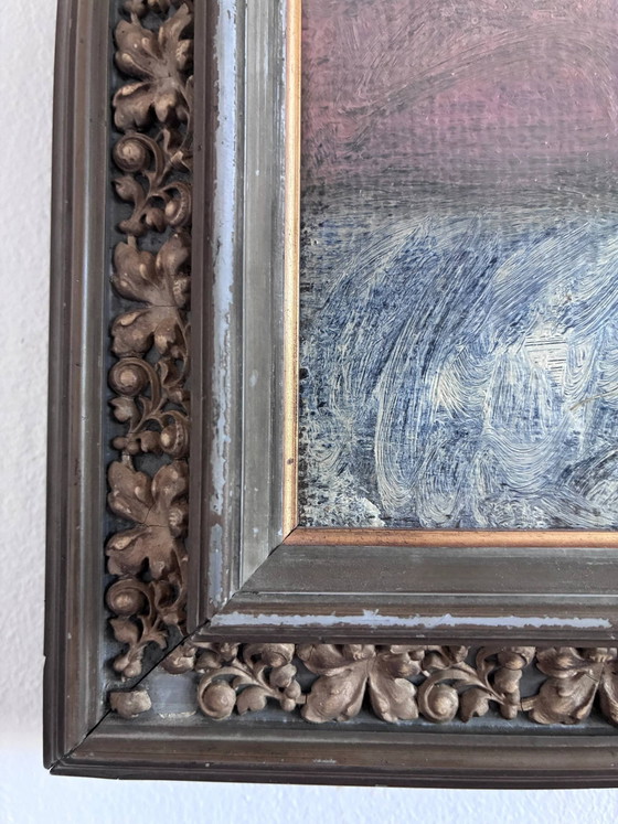 Image 1 of Vintage original flower oil painting, flower still life art