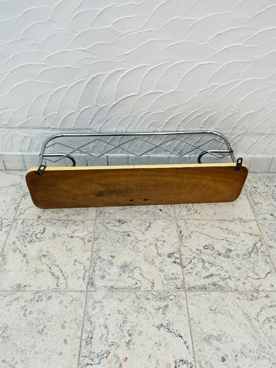 Image 1 of Appendiabiti da parete vintage blu e cromato