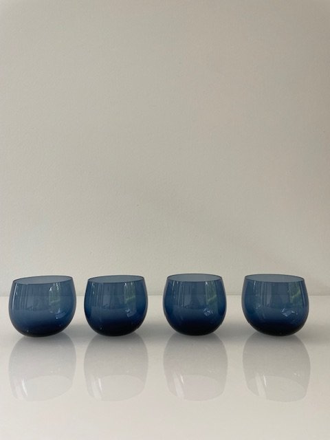 Set of 4 Vintage Design Cocktail Glasses - "Marja" Series by Nuutajärvi Finland, 1970s