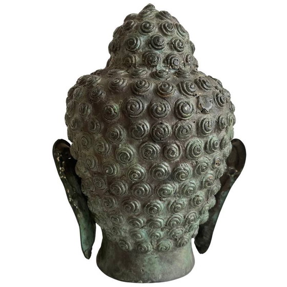 Cabeza de Buda de Bronce – meditación serena – lote 156 – Esculturas, Bronze (photo 5 of 9)