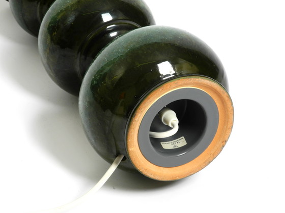 Image 1 of Wunderschöne 1960er Jahre große Tisch- oder Stehlampe aus Keramik in Grün und Schwarz von Kaiser Leuchten