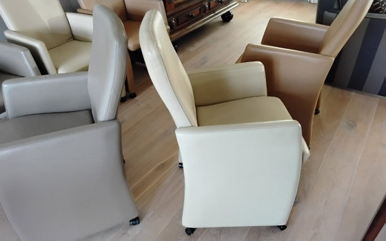 Chaises de salle à manger Chelsey 6 pièces – Leather, Metal (photo 10 of 10)