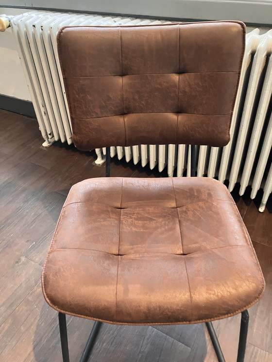 Image 1 of Chaise de salle à manger moderne marron